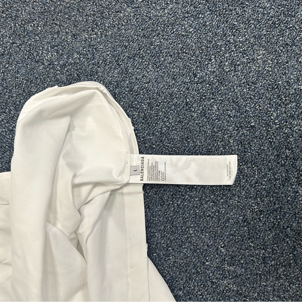 Balenciaga Oversized BB Logo Long Sleeve Shirt White/Black – Size L (Fits XXL) - Picture 9 of 15